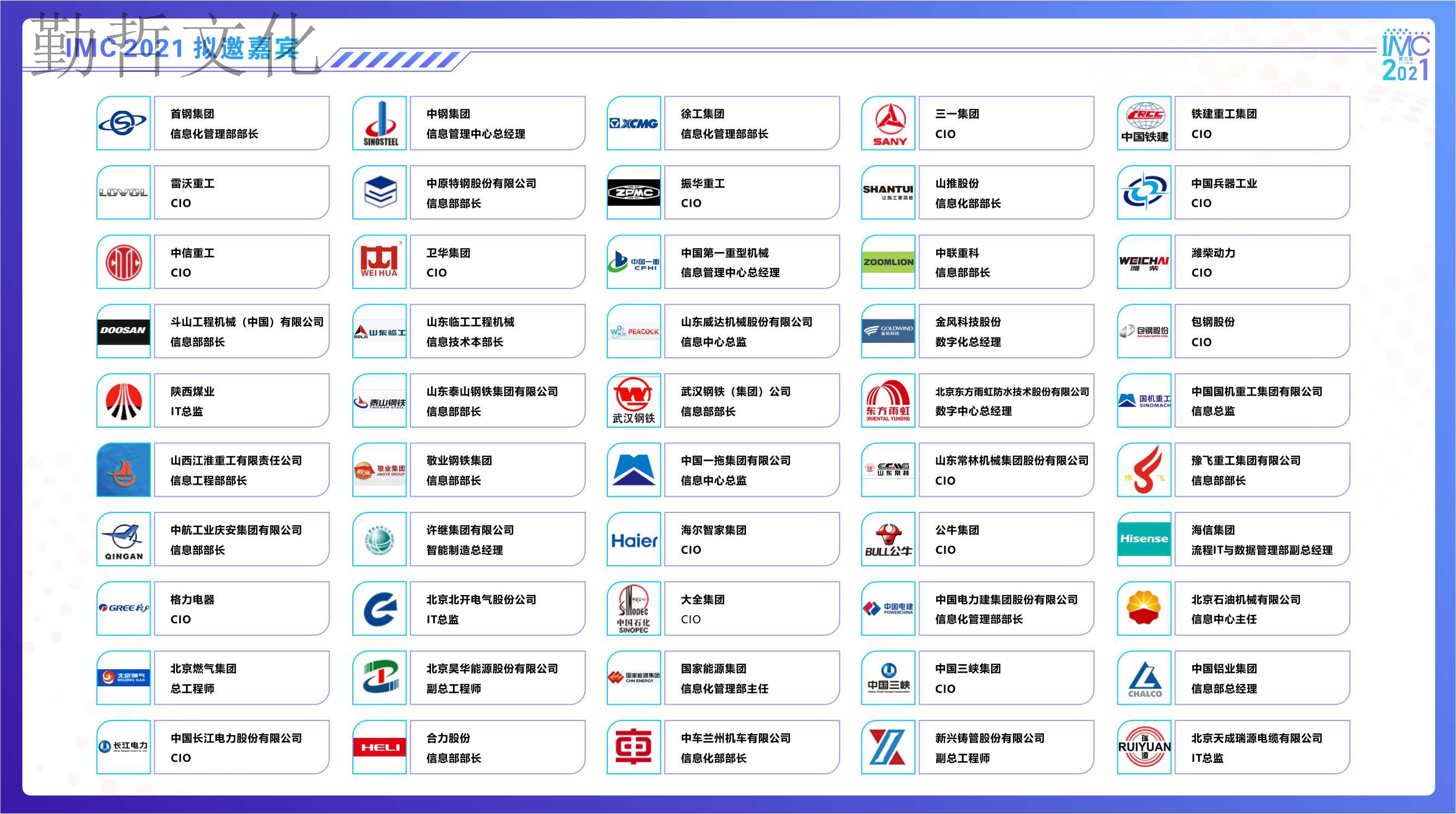 IMC2021第三屆中國智造CIO峰會