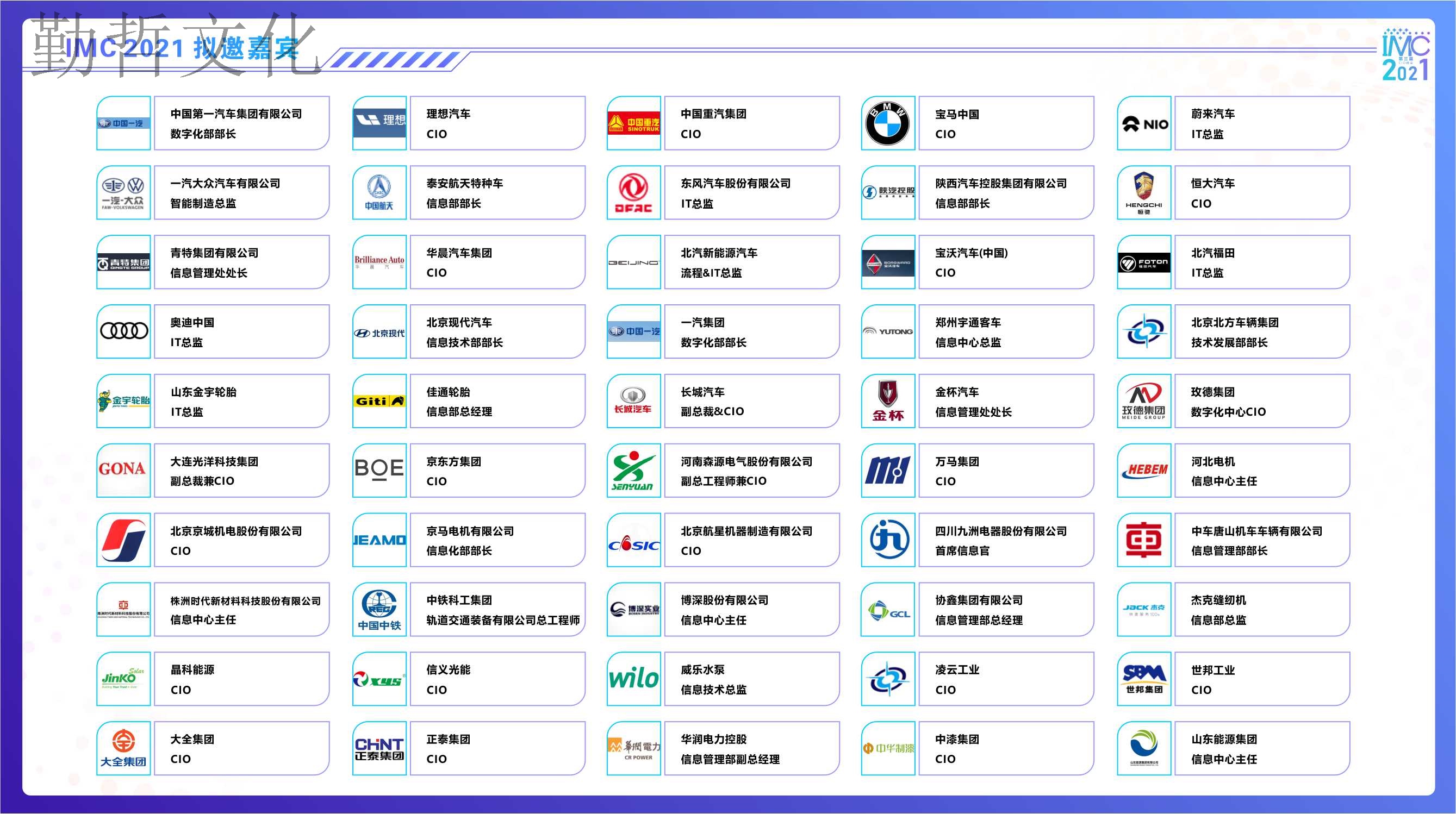 IMC2021第三屆中國智造CIO峰會