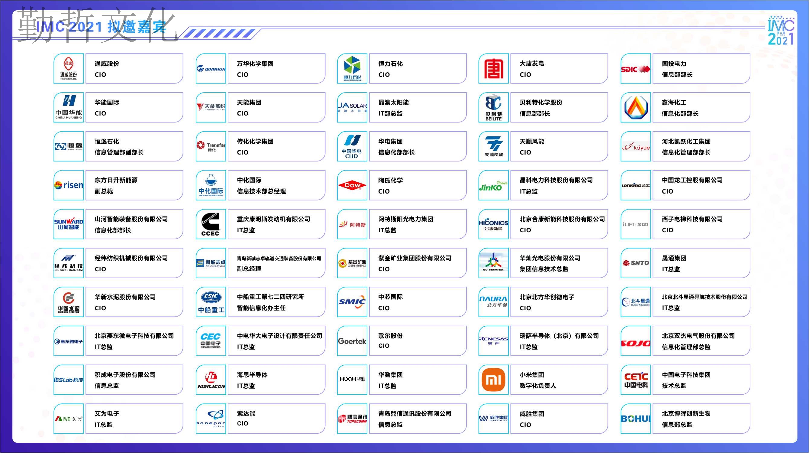 IMC2021第三屆中國智造CIO峰會